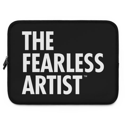Laptop Sleeve - The Fearless Artist (White on Black)