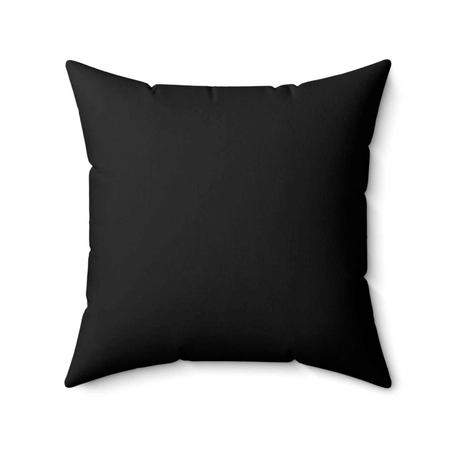 Spun Polyester Square Pillow - The Fearless Artist (White on Black)
