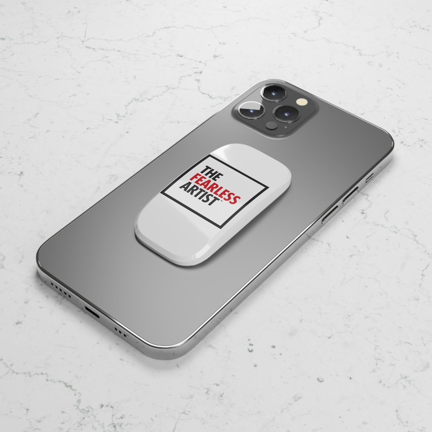 Phone Click-On Grip - The Fearless Artist (Black and Red)