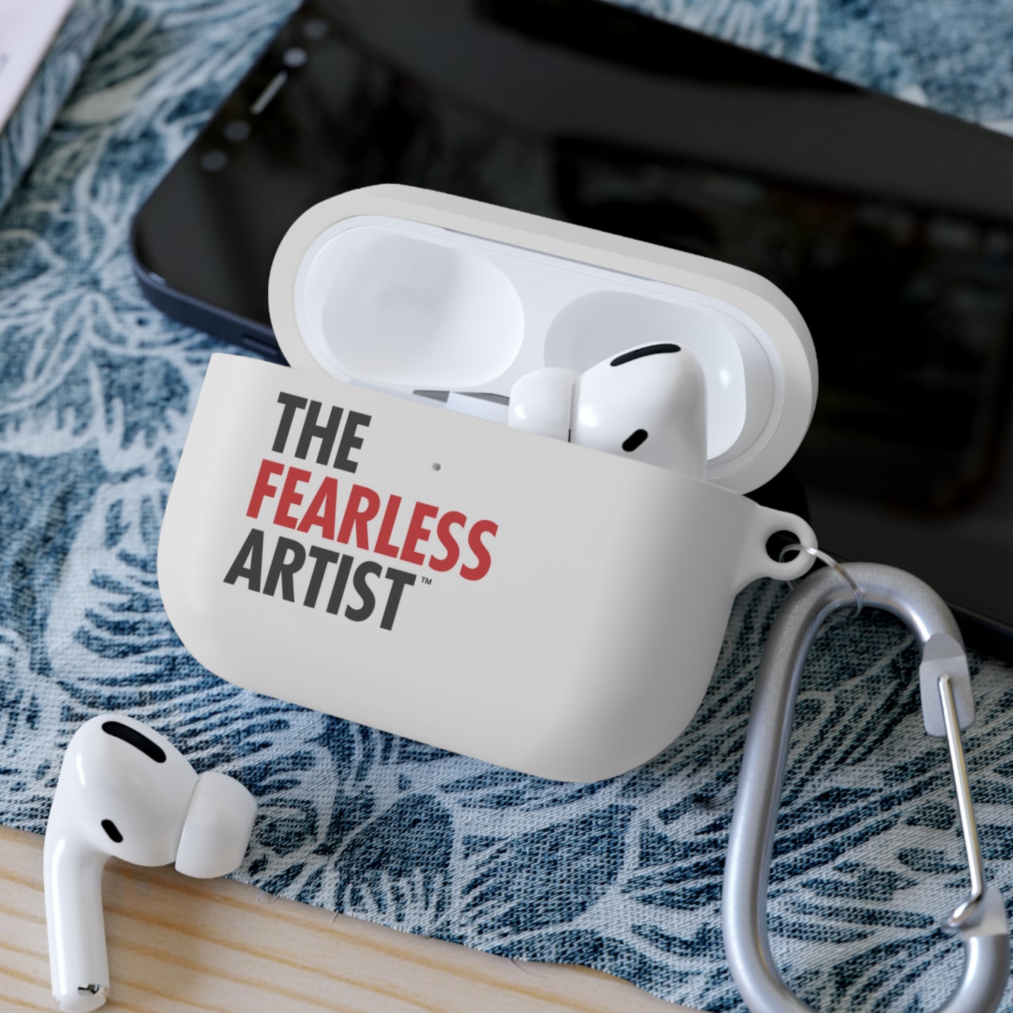 AirPods and AirPods Pro Case Cover - The Fearless Artist (Black and Red)